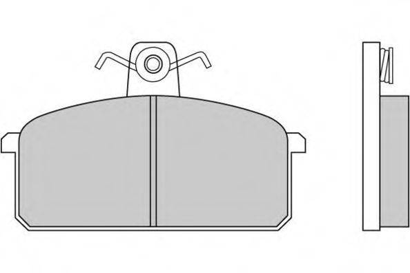 E.T.F. 120151 Комплект гальмівних колодок, дискове гальмо