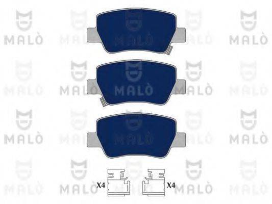 MALO 1051018 Комплект гальмівних колодок, дискове гальмо