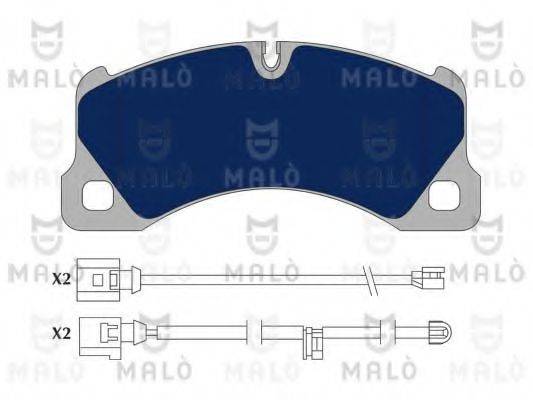 MALO 1051036 Комплект гальмівних колодок, дискове гальмо
