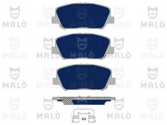 MALO 1051144 Комплект гальмівних колодок, дискове гальмо