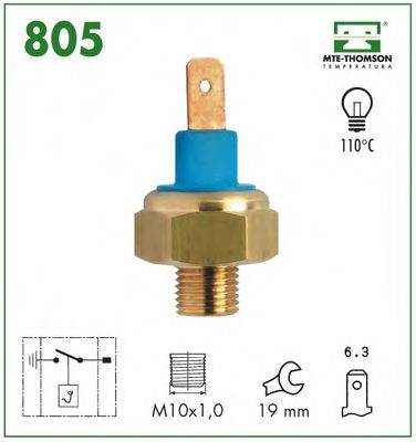 MTE-THOMSON 805 термовимикач, сигнальна лампа рідини, що охолоджує