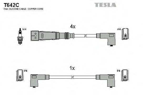 TESLA T642C Комплект дротів запалювання