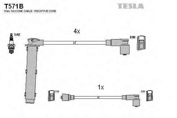 TESLA T571B Комплект дротів запалювання
