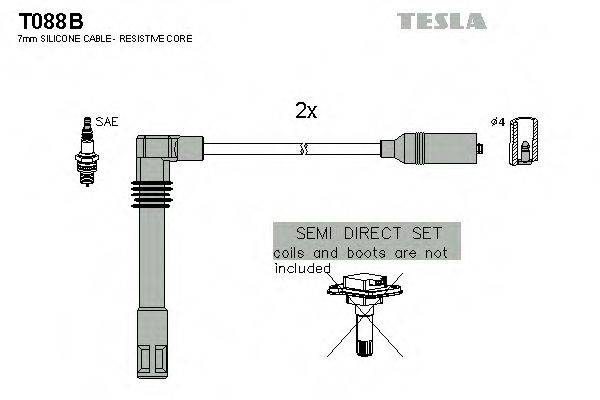 TESLA T088B Комплект дротів запалювання