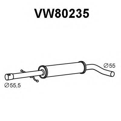 VENEPORTE VW80235 Середній глушник вихлопних газів