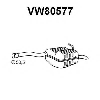 VENEPORTE VW80577 Глушник вихлопних газів кінцевий