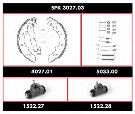 WOKING SPK302703 Комплект гальм, барабанний гальмівний механізм