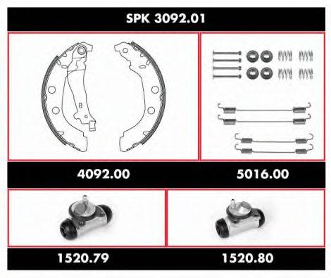 WOKING SPK309201 Комплект гальм, барабанний гальмівний механізм