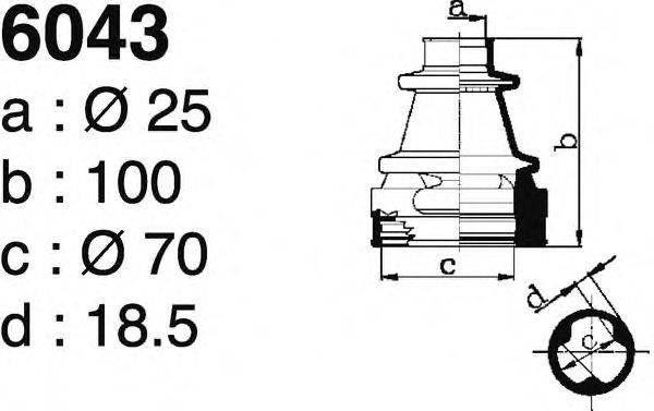 DEPA 6043 Комплект пильника, приводний вал