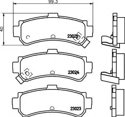 TEXTAR 2302301 Комплект гальмівних колодок, дискове гальмо
