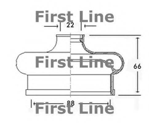 FIRST LINE FCB2595 Пильовик, приводний вал