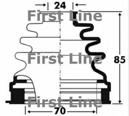 FIRST LINE FCB2881 Пильовик, приводний вал