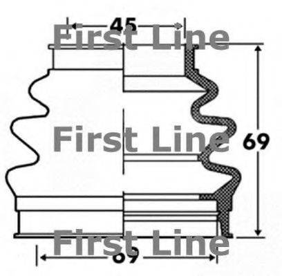 FIRST LINE FCB2885 Пильовик, приводний вал