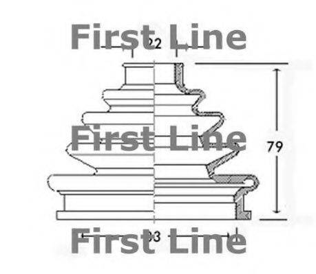 FIRST LINE FCB2079 Пильовик, приводний вал