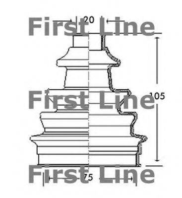 FIRST LINE FCB2140 Пильовик, приводний вал