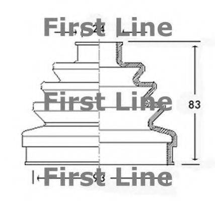FIRST LINE FCB2278 Пильовик, приводний вал