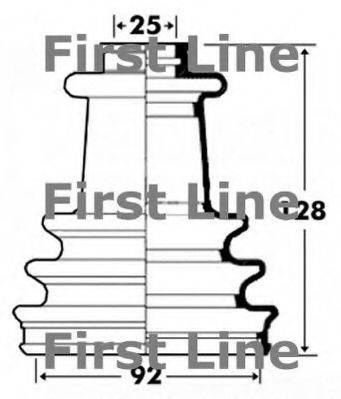 FIRST LINE FCB6106 Пильовик, приводний вал