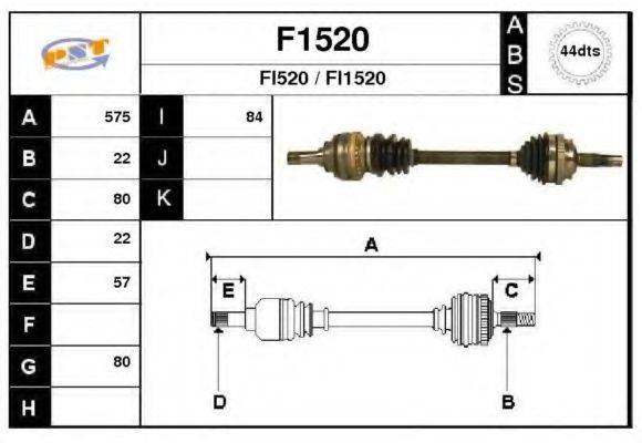 SNRA F1520 Приводний вал