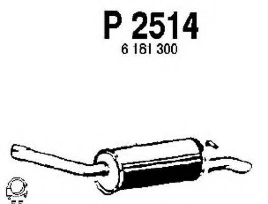FENNO P2514 Глушник вихлопних газів кінцевий