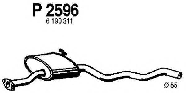 FENNO P2596 Середній глушник вихлопних газів