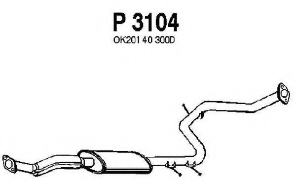 FENNO P3104 Середній глушник вихлопних газів