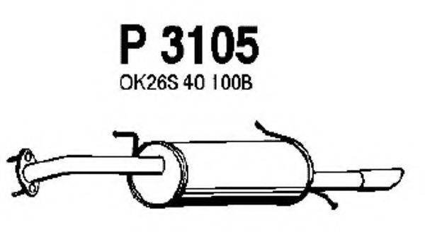 FENNO P3105 Глушник вихлопних газів кінцевий