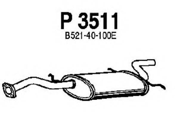 FENNO P3511 Глушник вихлопних газів кінцевий