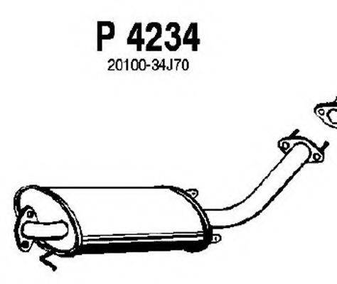 FENNO P4234 Середній глушник вихлопних газів