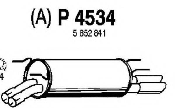 FENNO P4534 Глушник вихлопних газів кінцевий