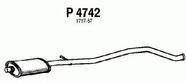 FENNO P4742 Середній глушник вихлопних газів