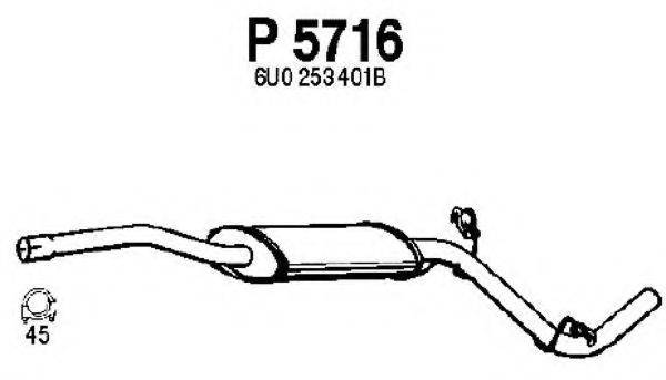 FENNO P5716 Середній глушник вихлопних газів
