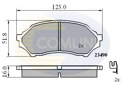 COMLINE CBP3817 Комплект гальмівних колодок, дискове гальмо