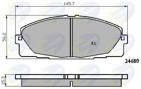 COMLINE CBP01706 Комплект гальмівних колодок, дискове гальмо