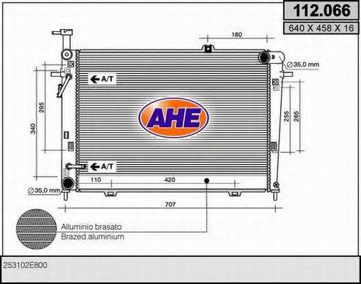 AHE 112066 Радіатор, охолодження двигуна