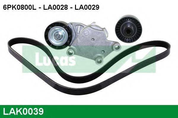 LUCAS ENGINE DRIVE LAK0039 Полікліновий ремінний комплект