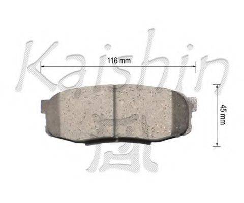 KAISHIN D2281 Комплект гальмівних колодок, дискове гальмо