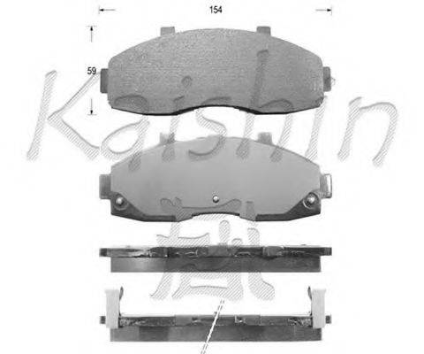KAISHIN D7077 Комплект гальмівних колодок, дискове гальмо