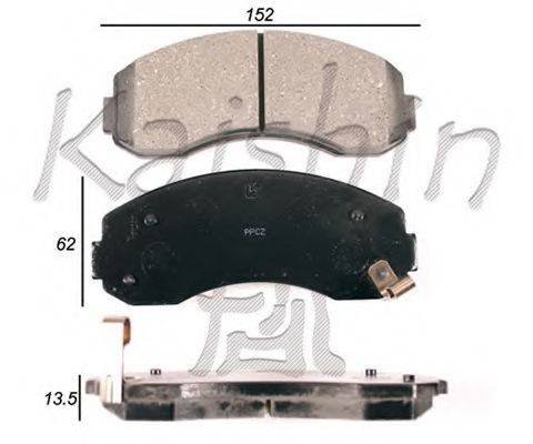 KAISHIN FK11204 Комплект гальмівних колодок, дискове гальмо
