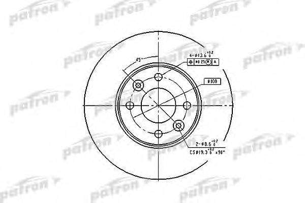 PATRON PBD4364 гальмівний диск