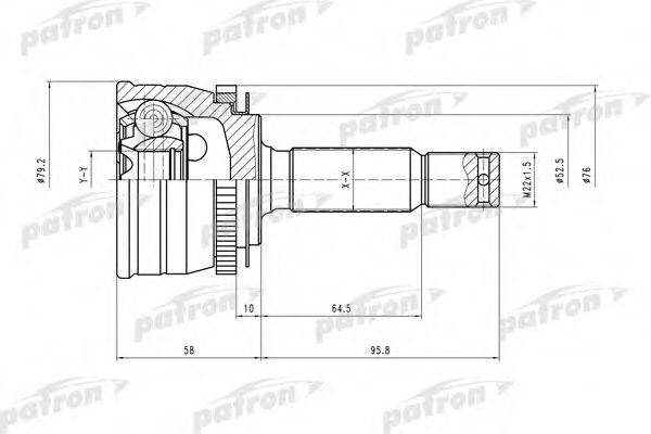 PATRON PCV1545 Шарнірний комплект, приводний вал