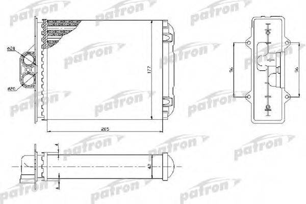 PATRON PRS2050 Теплообмінник, опалення салону