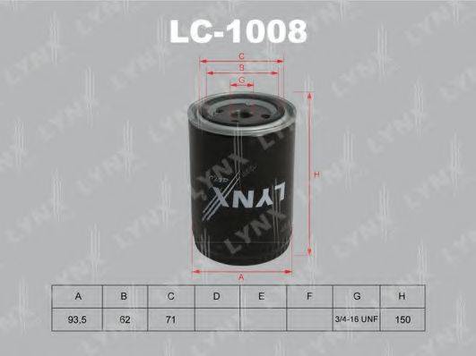 LYNXAUTO LC1008 Масляний фільтр