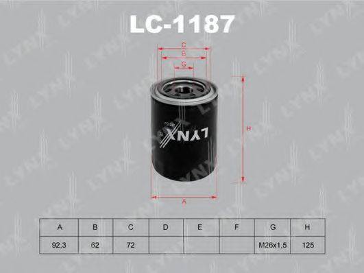 LYNXAUTO LC1187 Масляний фільтр