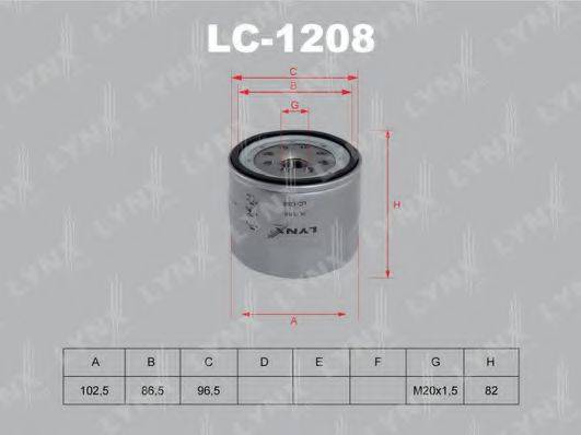 LYNXAUTO LC1208 Масляний фільтр