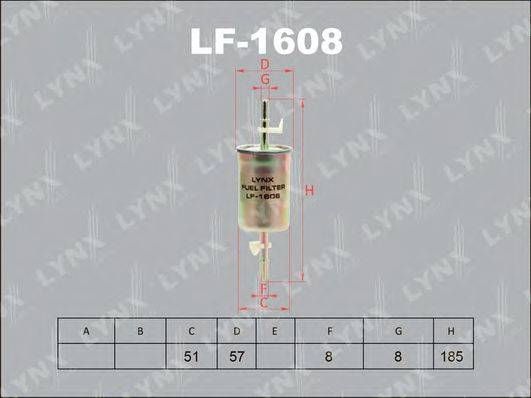LYNXAUTO LF1608 Паливний фільтр