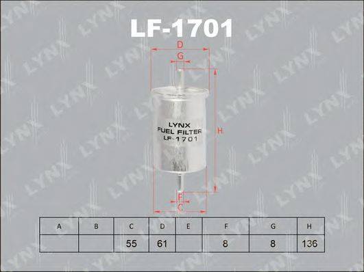 LYNXAUTO LF1701 Паливний фільтр
