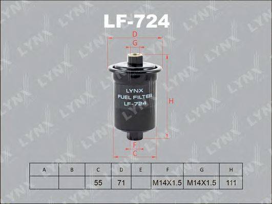 LYNXAUTO LF724 Паливний фільтр