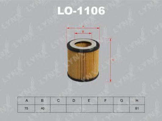LYNXAUTO LO1106 Масляний фільтр
