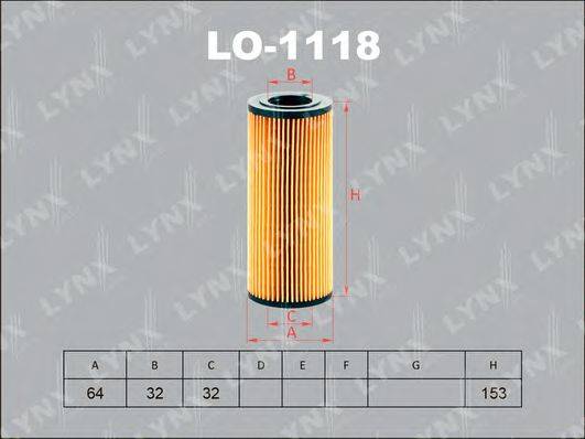 LYNXAUTO LO1118 Масляний фільтр