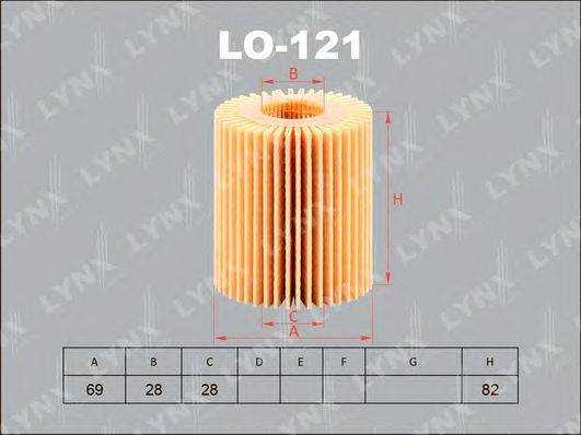 LYNXAUTO LO121 Масляний фільтр